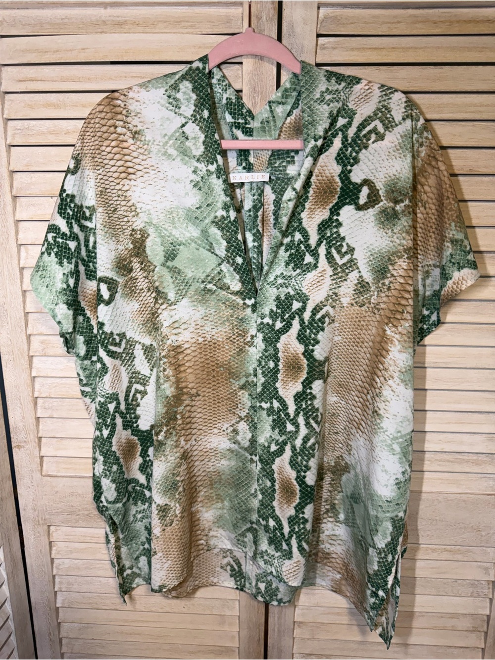 Karlie Snakeskin Blouse